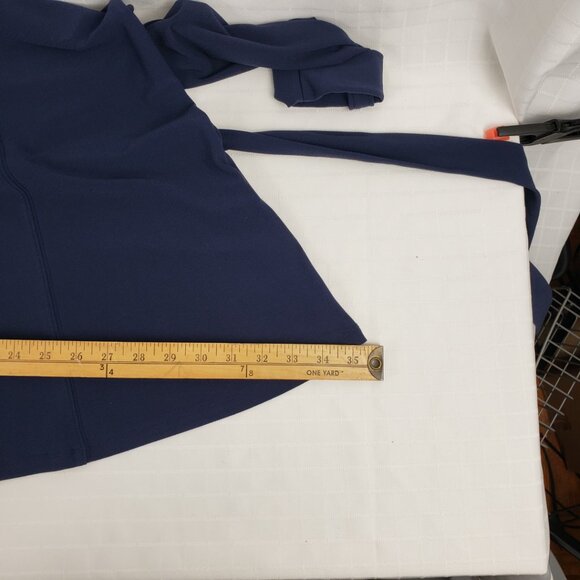 Charter Club Dress P/P Navy Blue Stretch Papillon Women Petite Belted Petite - Picture 12 of 16